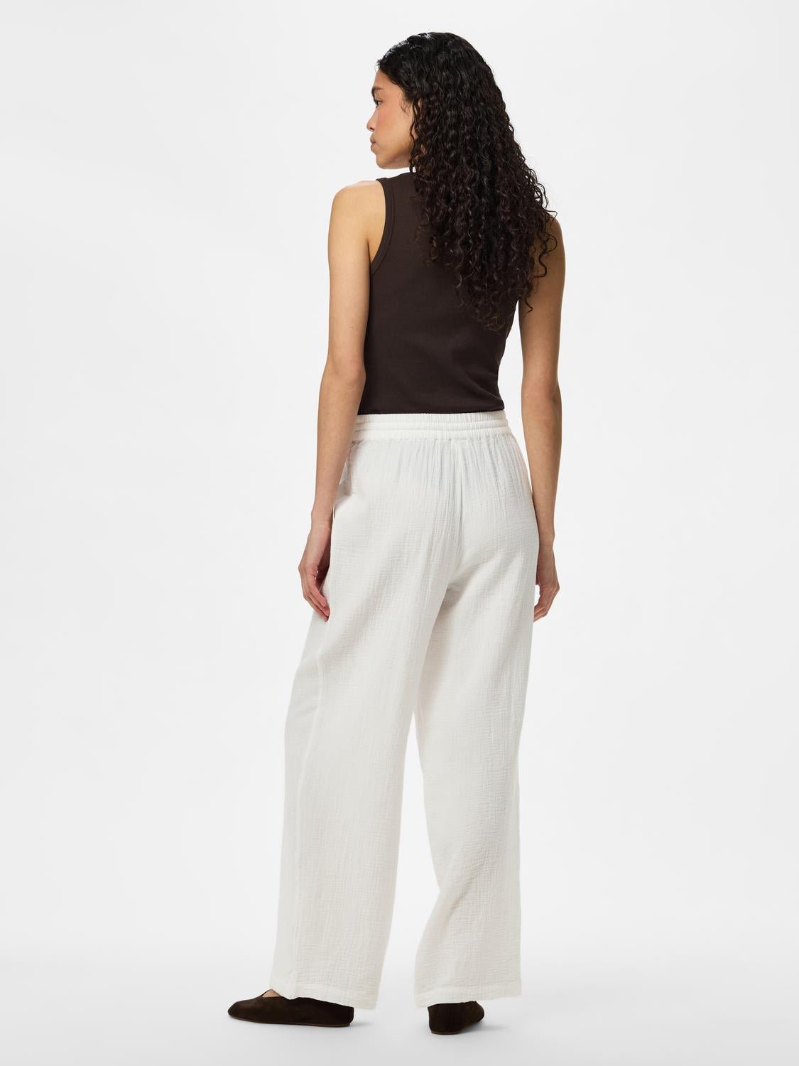 PCSASTINA Trousers - Cloud Dancer - VERO MODA & VILA Bergvik
